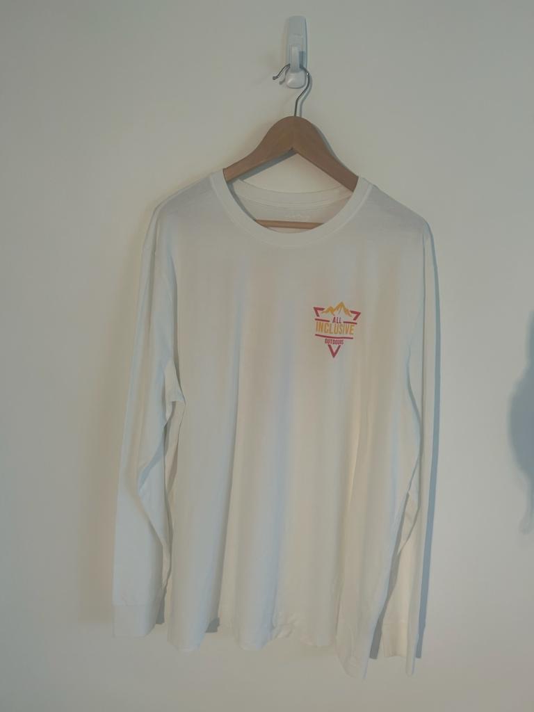 NATURAL WHITE LONG SLEEVE T SHIRT